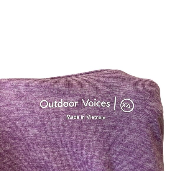 Outdoor Voices Cropped Short Soft Comfy Crew Sweatshirt Sweater Purple size XXL - Picture 5 of 6